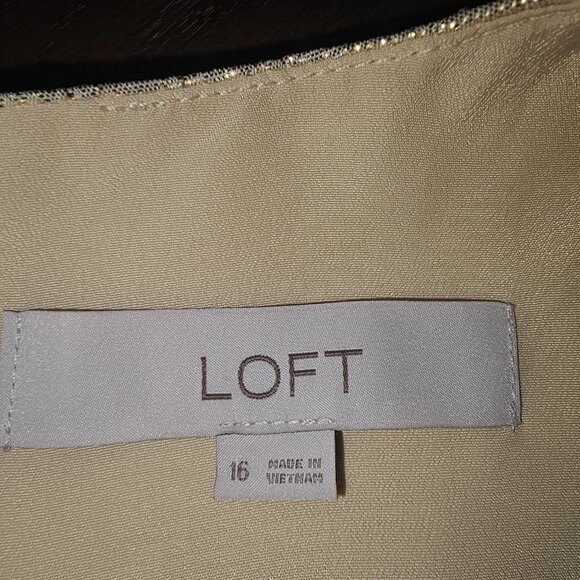 Loft Metallic Short Sleeve Mini Dress NWOT!!! - Picture 5 of 5